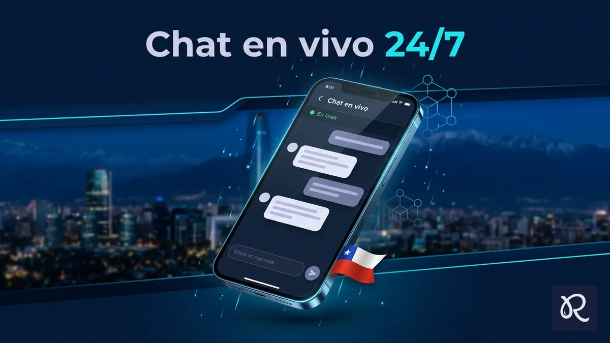 Chat en vivo de Rainbet Chile disponible las 24 horas del dia