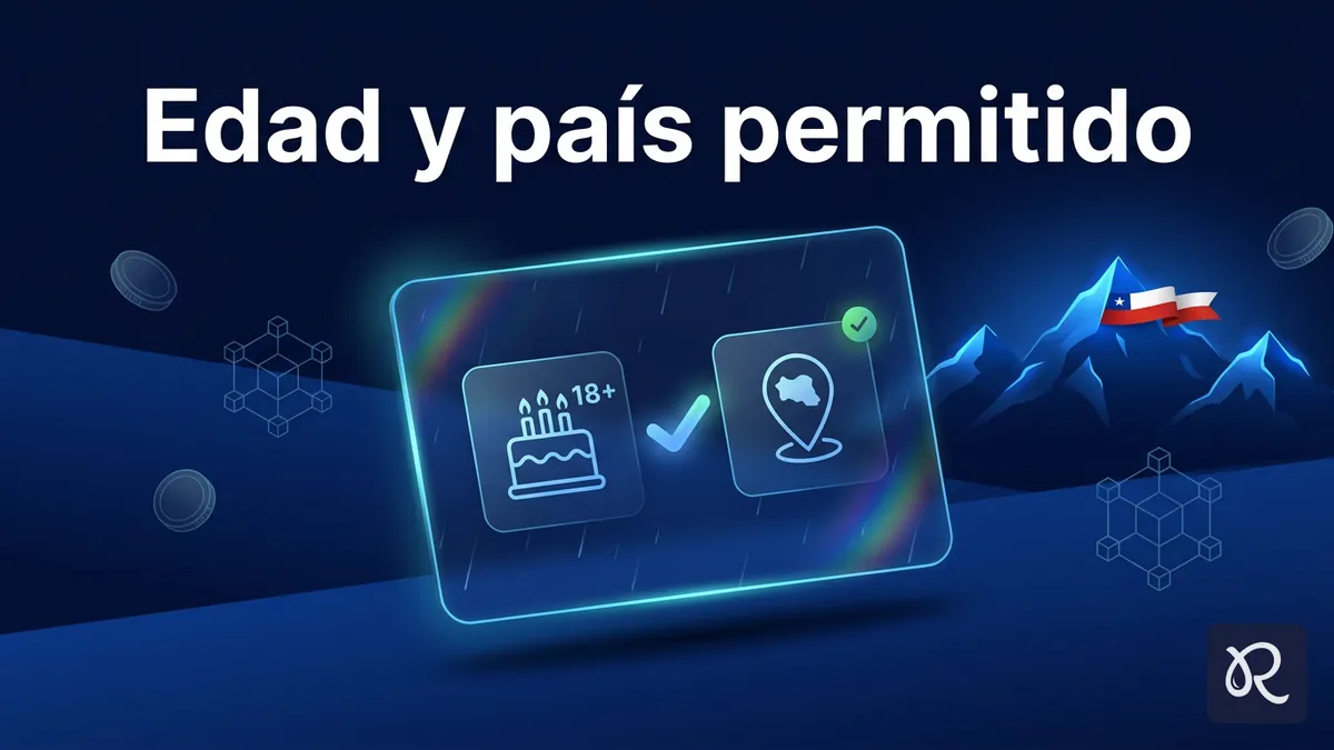 Requisitos para registrarse en Rainbet Chile: edad mínima 18 años y país no restringido